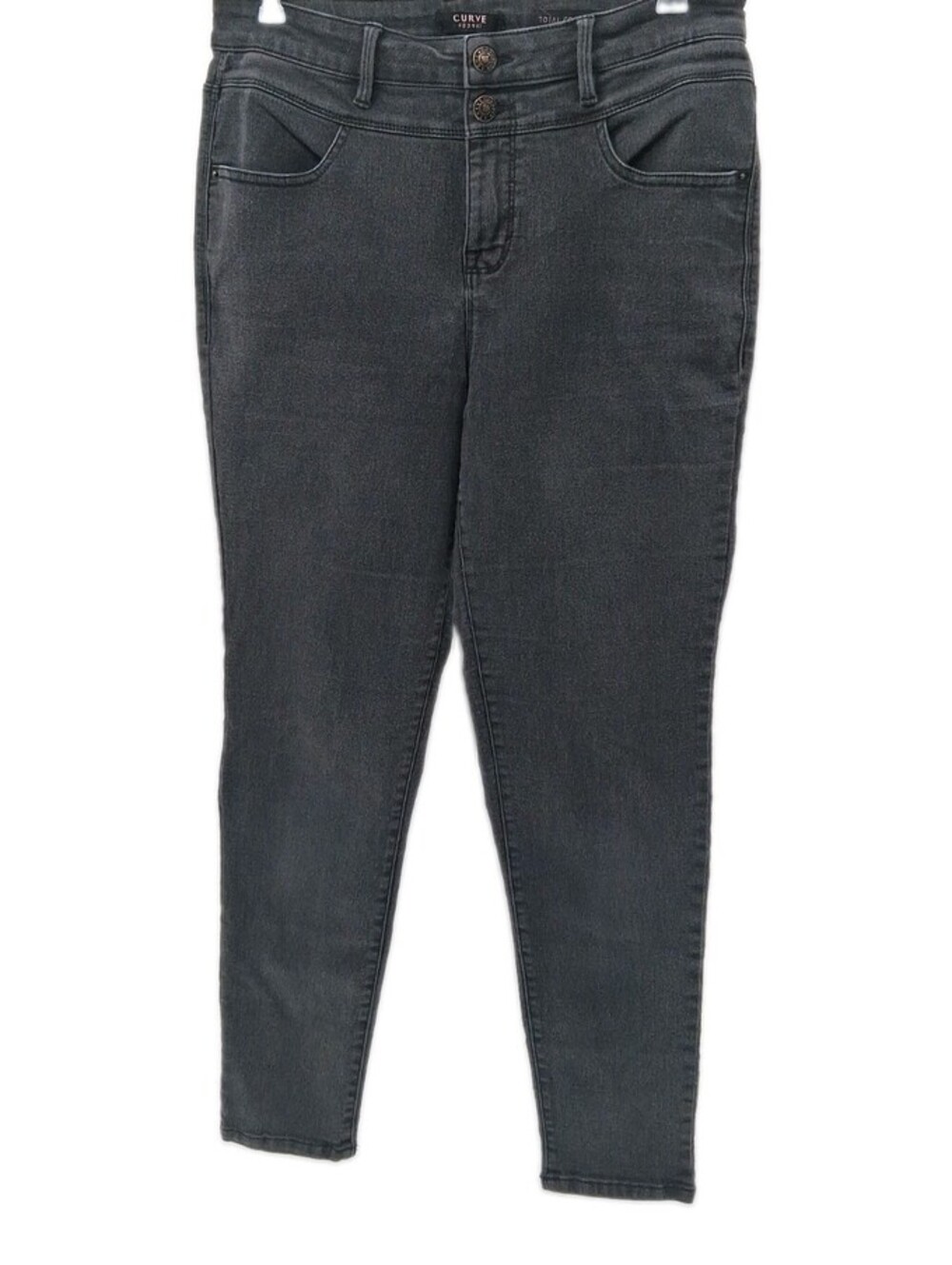 Curve Appeal Jeans Womens 8/29 Black Denim Stretch Shaping Casual Total Control